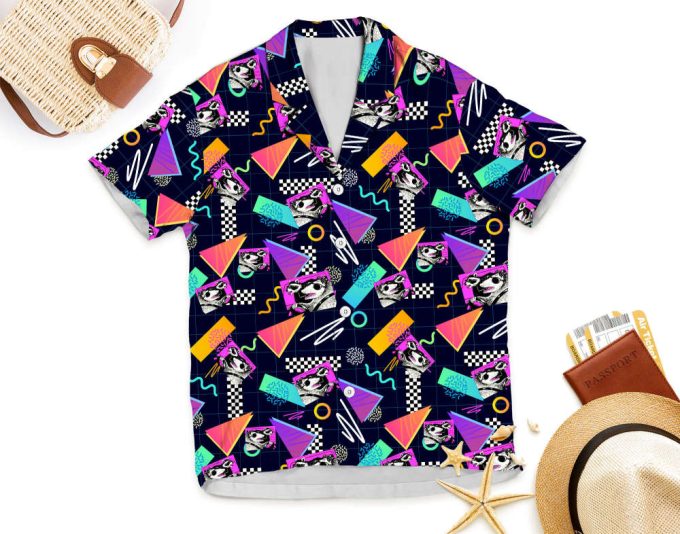 Funny Raccoon Couple Beach Hawaiian Shirt 7