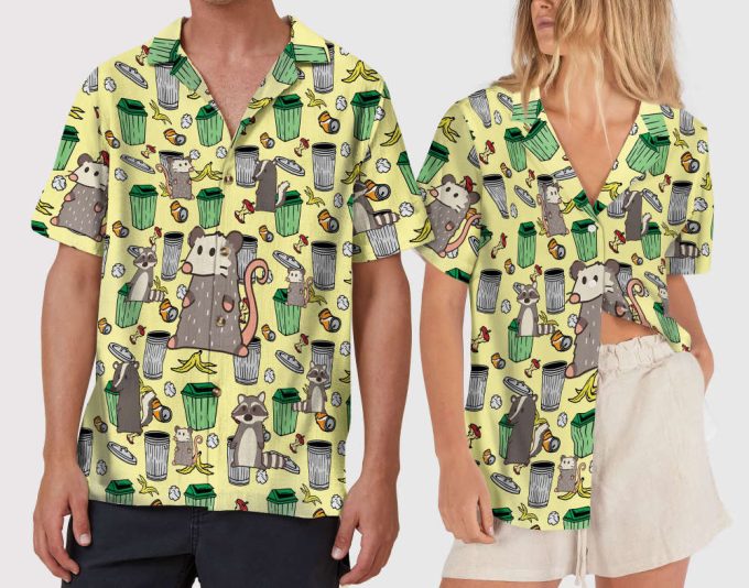 Funny Raccoon Hawaiian Shirt, Raccoon Summer Hawaiian Shirt 5