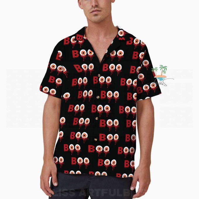 Funny Scary Boo Halloween Hawaiian Shirt 4