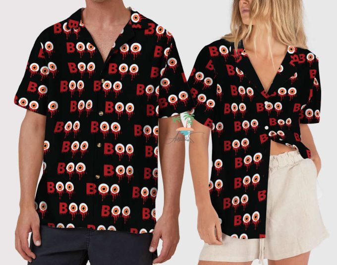 Funny Scary Boo Halloween Hawaiian Shirt 5
