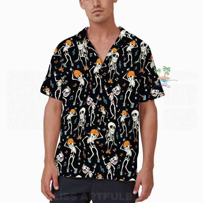 Funny Skeleton Halloween Hawaiian Shirt, Trick Or Treat Shirt 4