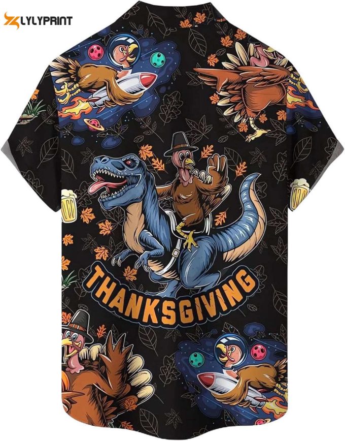 Funny Turkey Thanksgiving Hawaiian Shirt 2