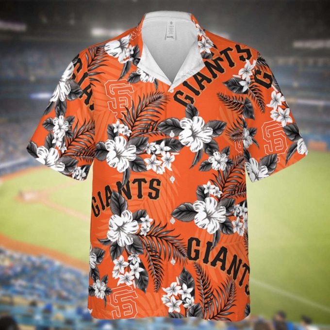 Giants Baseball Hawaiian Flowers Pattern, San Francisco Baseball Hawaiian Shirt For Men Women Kids 2