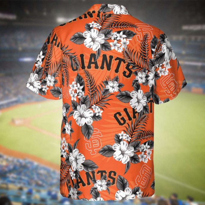 Giants Baseball Hawaiian Flowers Pattern, San Francisco Baseball Hawaiian Shirt For Men Women Kids 3