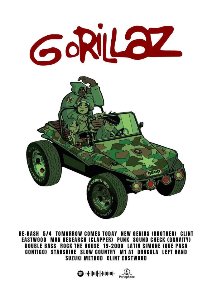 Gorillaz 'Gorillaz' Album Poster 3