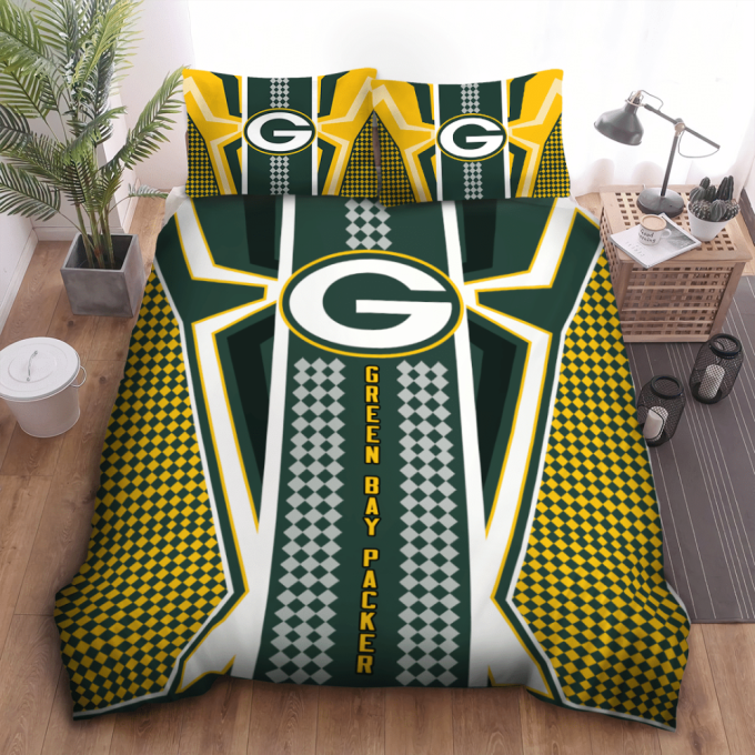 Green Bay Packers Duvet Cover Bedding Set Gift For Fans 2024 Bd291 2