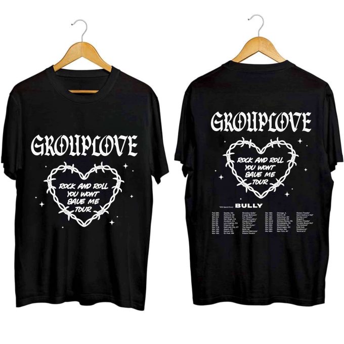 Grouplove And Bully 2024 Rock And Roll You Won’t Save Me Tour Shirt, Grouplove And Bully Band Fan Shirt, You Won’t Save Me Tour 2024 Shirt 1