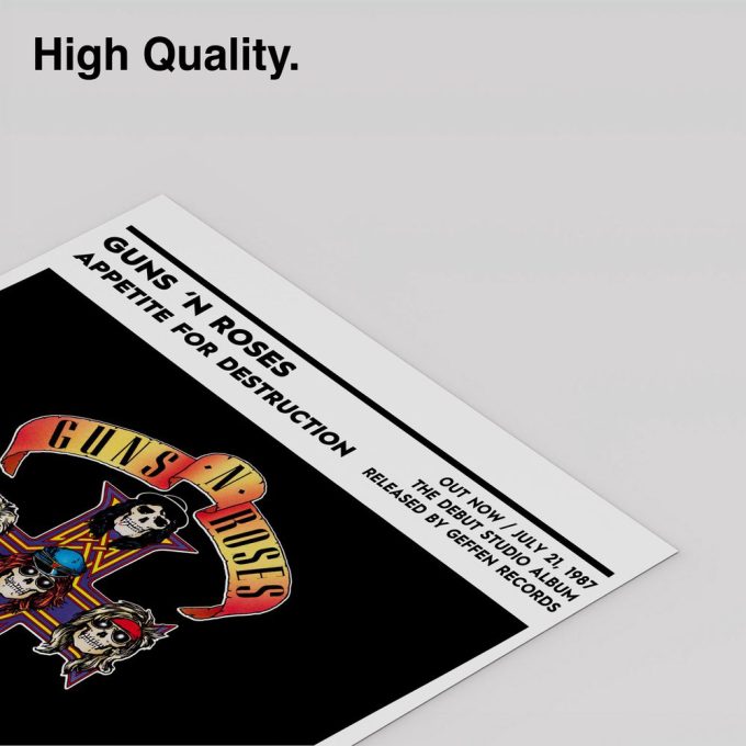 Guns N' Roses - Appetite For Destruction Album Poster 4