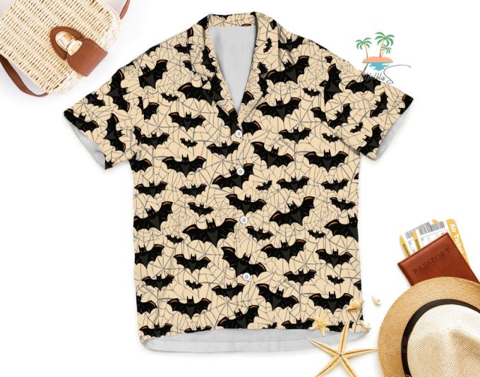 Halloween Bat Hawaiian Shirt, Ghost Gothic Shirt 6