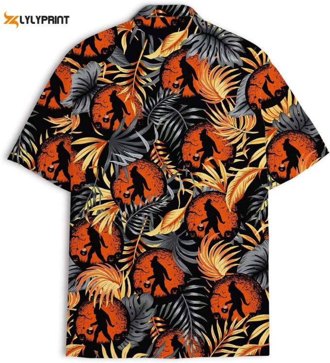 Halloween Bigfoot Hawaiian Shirt, Horror Aloha Shirt 1