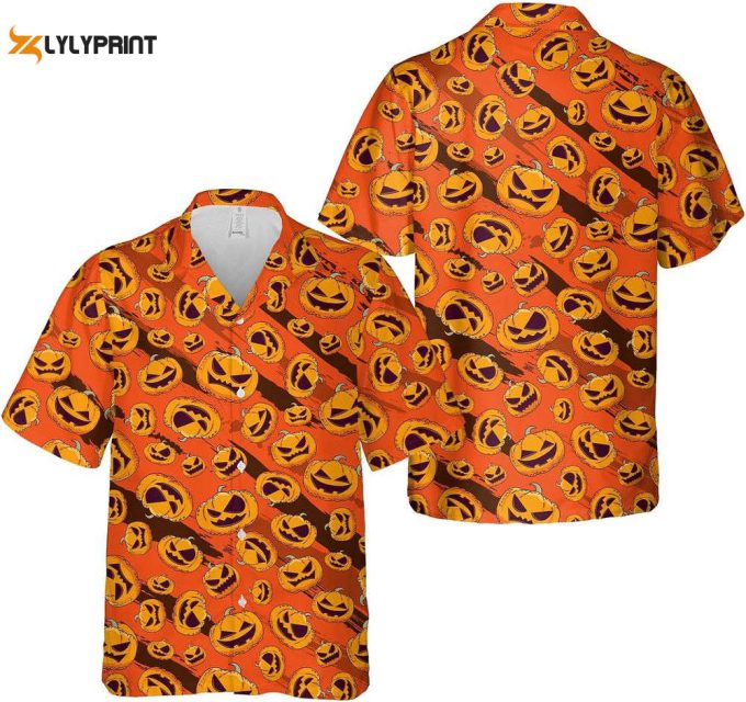 Halloween Pumpkins Hawaiian Shirt, Horror Aloha Shirt 2