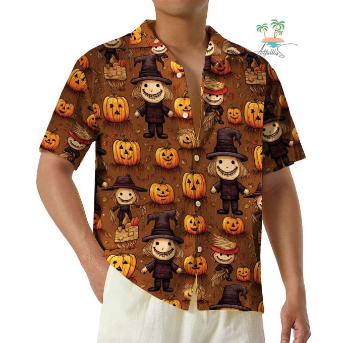 Halloween Scarecrow Hawaiian Shirt 3