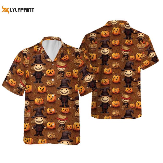 Halloween Scarecrow Hawaiian Shirt 1