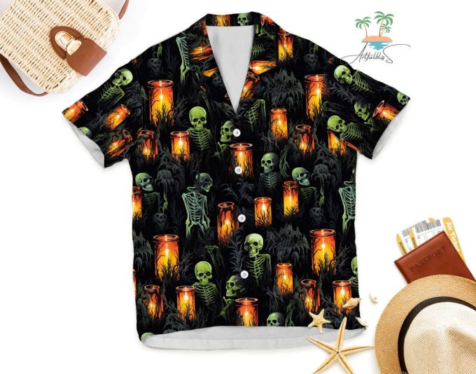 Halloween Skeleton Hawaiian Shirt 6