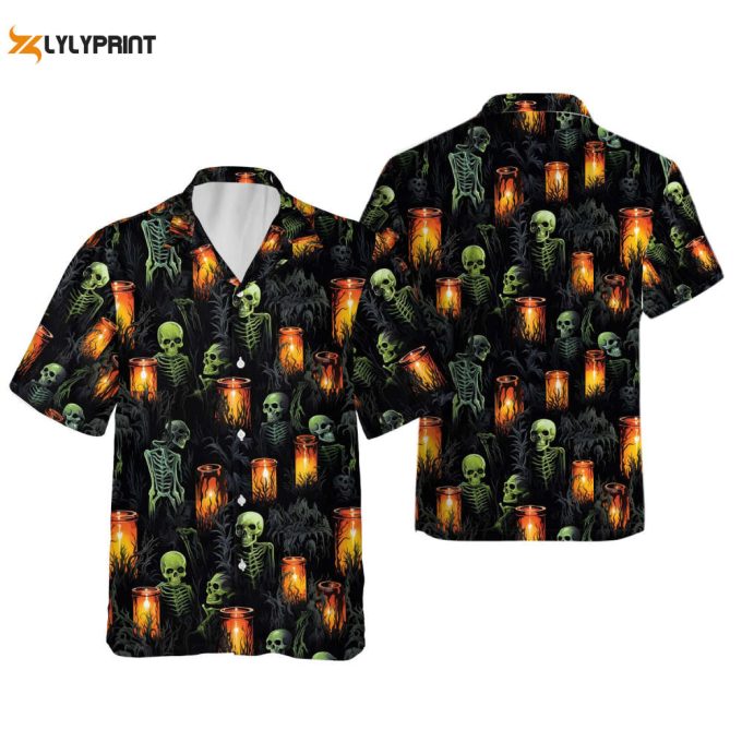 Halloween Skeleton Hawaiian Shirt 1