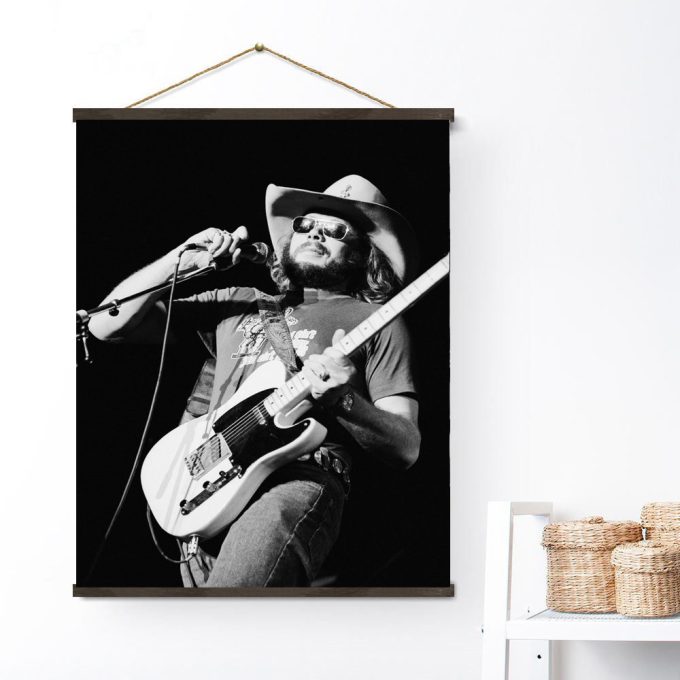 Hank Williams Jr. Holding A Microphone Vintage Poster 2