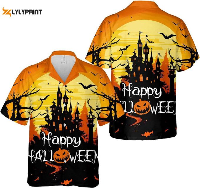 Happy Halloween Pumpkin Hawaiian Shirt, Horror Aloha Shirt 2