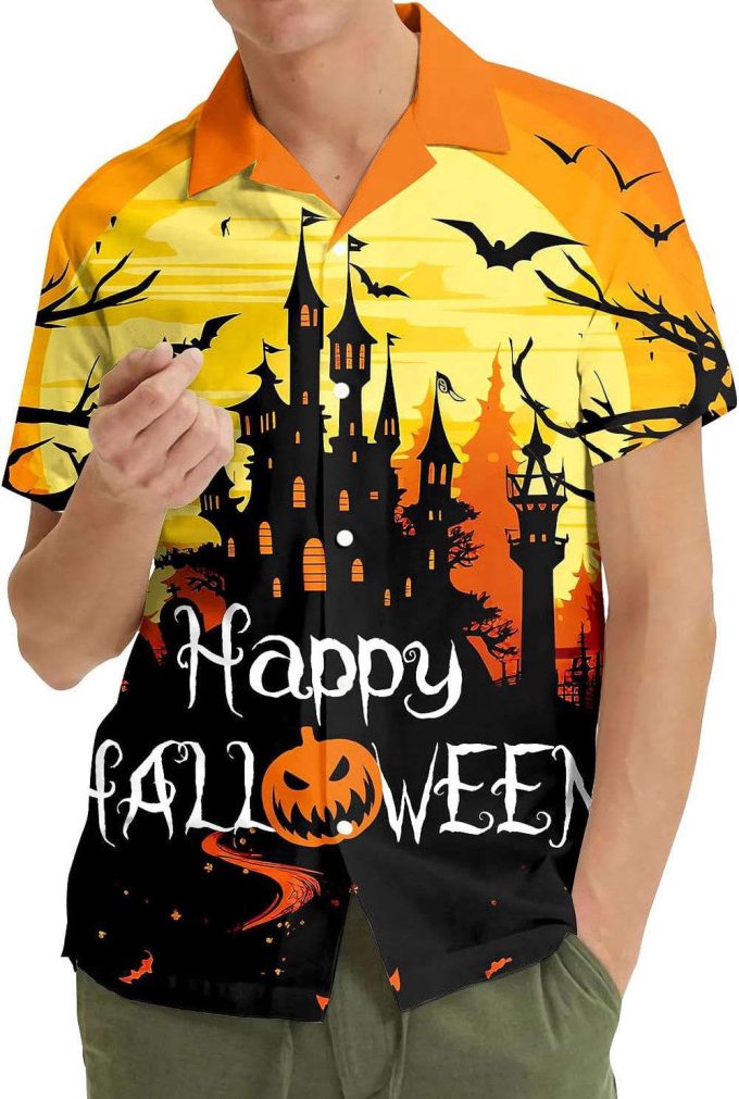 Happy Halloween Pumpkin Hawaiian Shirt, Horror Aloha Shirt 5
