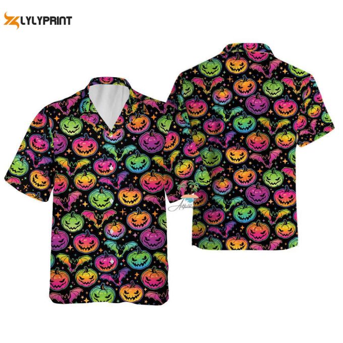 Hippie Halloween Bat Hawaiian Shirt, Trick Or Treat Shirt 1