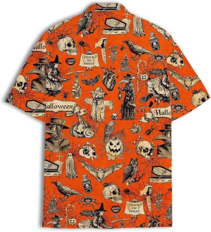 Horror Skull Halloween Hawaiian Shirt, Horror Aloha Shirt 3