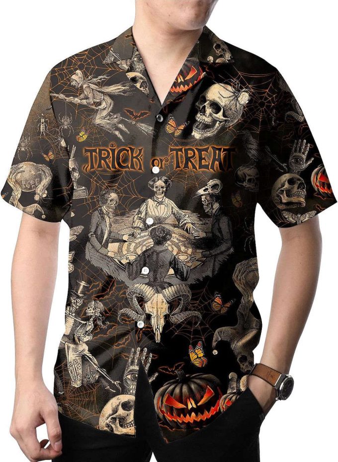 Horror Skull Hawaiian Shirt, Horror Aloha Shirt 4