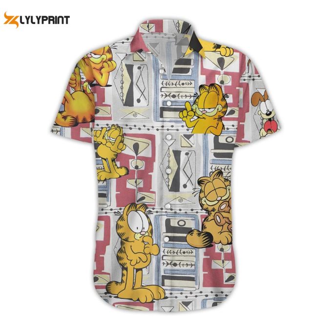 Hot Garfield Cotton Hawaiian Shirt