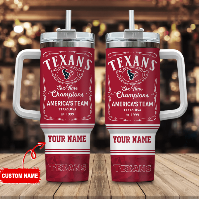 Houston Texans Personalized Nfl Jack Daniel’s 40Oz Stanley Tumbler 2