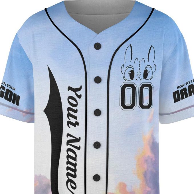 How To Train Your Dragon Movie Doodle Art Baseball Jersey 6