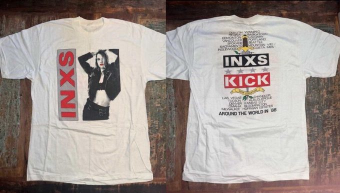 Inxs 88 World Tour Unisex T-Shirt Music Album Shirt Halloween Gift 2