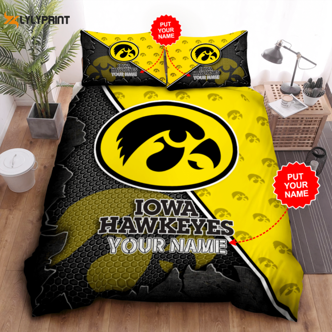 Iowa Hawkeyes Duvet Cover Bedding Set Gift For Fans 2024 Bd351 1