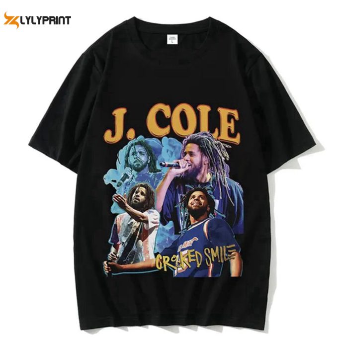 J Cole Crooked Smile Rapper T-Shirt: Funny Graphic Tee For Men &Amp;Amp; Women 1