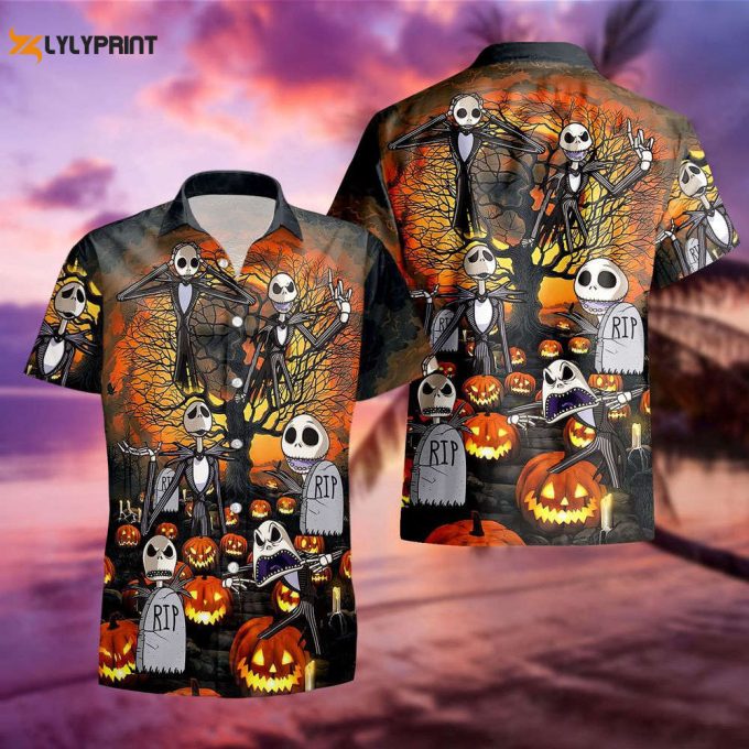 Jack Skellington Halloween Hawaiian Shirt, Disney Party Halloweeen Hawaiian Shirt 2