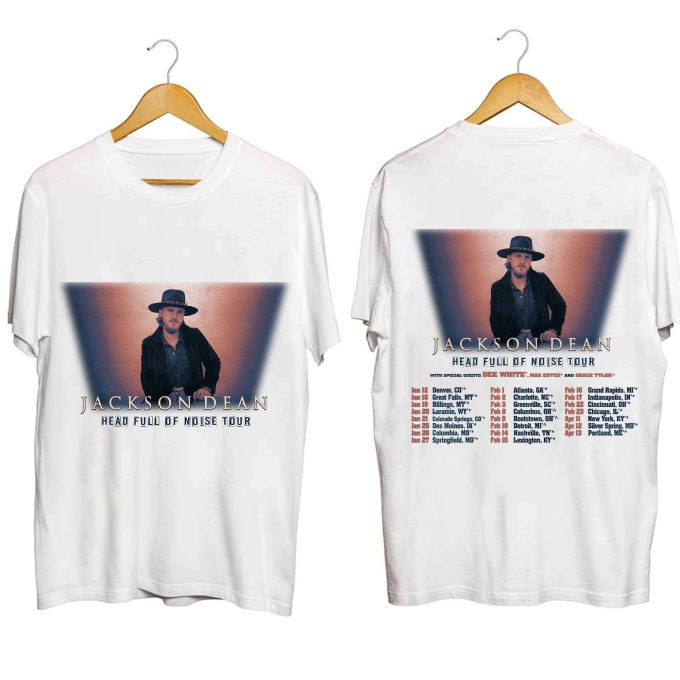 Jackson Dean Head Full Of Noise Tour 2024 Shirt, Jackson Dean Fan Shirt, Jackson Dean 2024 Concert Shirt, Jackson Dean Country Music Shirt 2