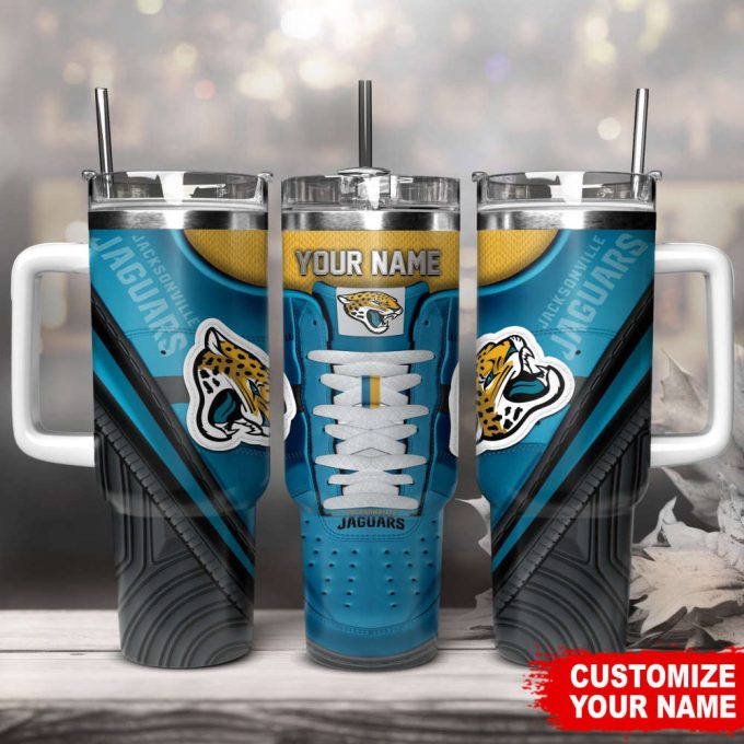 Jacksonville Jaguars Sneaker Nfl Personalized Stanley Tumbler 40Oz 2