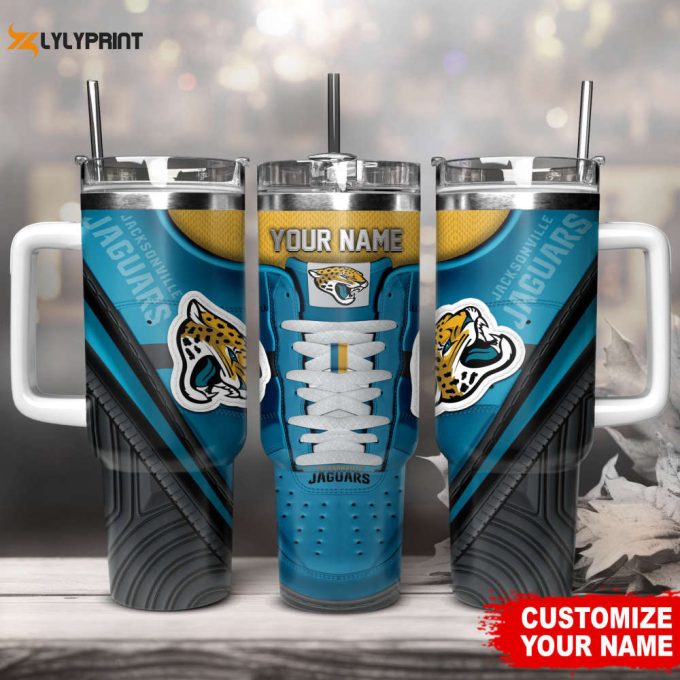 Jacksonville Jaguars Sneaker Nfl Personalized Stanley Tumbler 40Oz 1