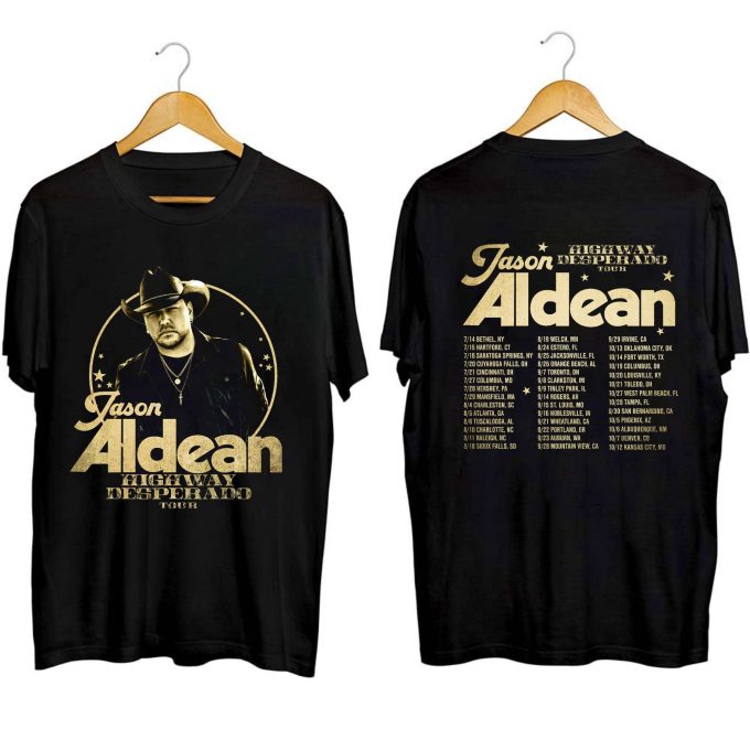 Jason Aldean Highway Desperado Tour 2023 Shirt Fan &Amp;Amp; Country Music Tee 1