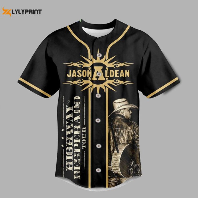 Jason Aldean Try That In A Small Town Highway Desperado Tour Baseball Jersey 2