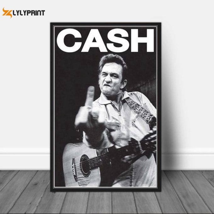 Johnny Cash Middle Finger Poster 1