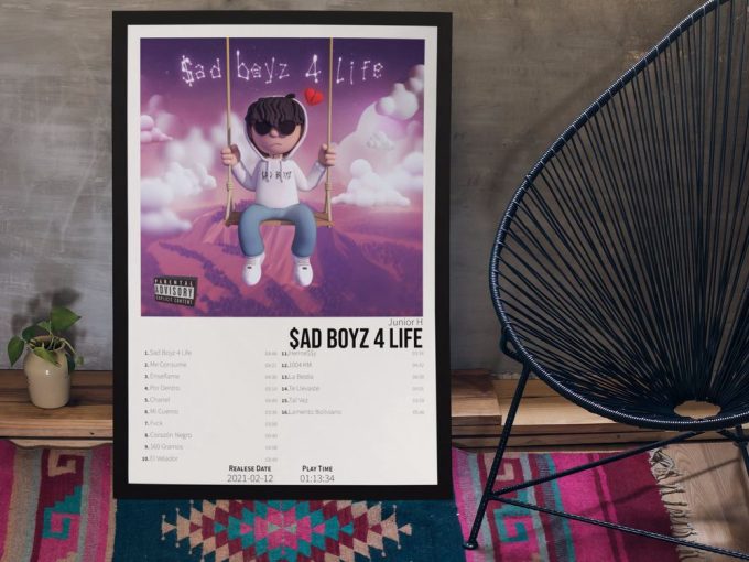 Junior H - Sad Boyz 4 Life | Album Cover Poster For Wall Art 2