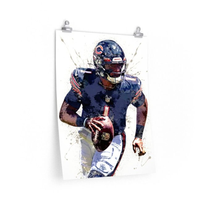 Justin Fields Poster Print, Chicago Bears 3