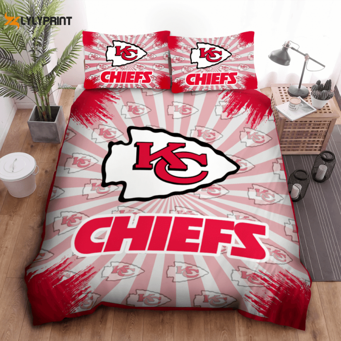 Kansas City Chiefs Duvet Cover Bedding Set Gift For Fans 1