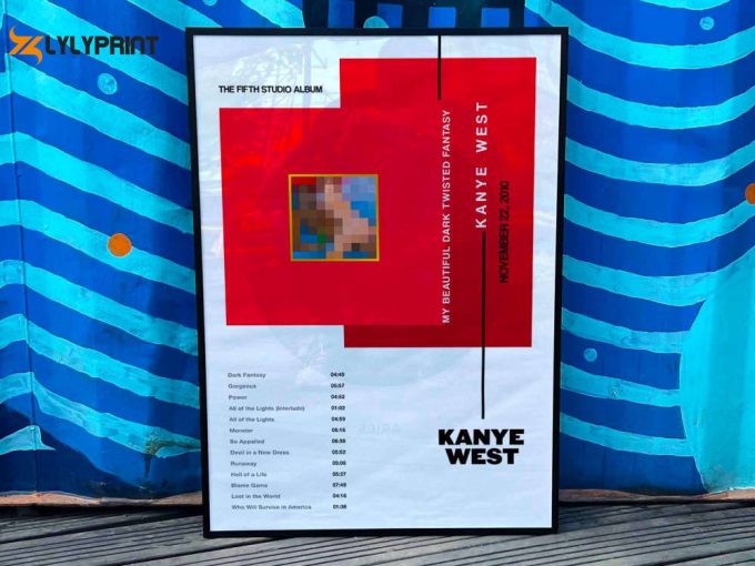 Kanye West &Amp;Quot;My Beautiful Dark Twisted Fantasy&Amp;Quot; Album Cover Poster 1
