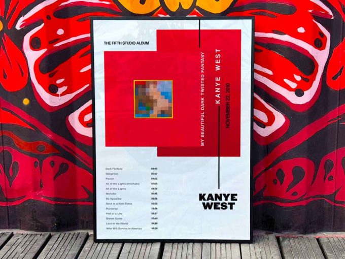 Kanye West &Quot;My Beautiful Dark Twisted Fantasy&Quot; Album Cover Poster 4