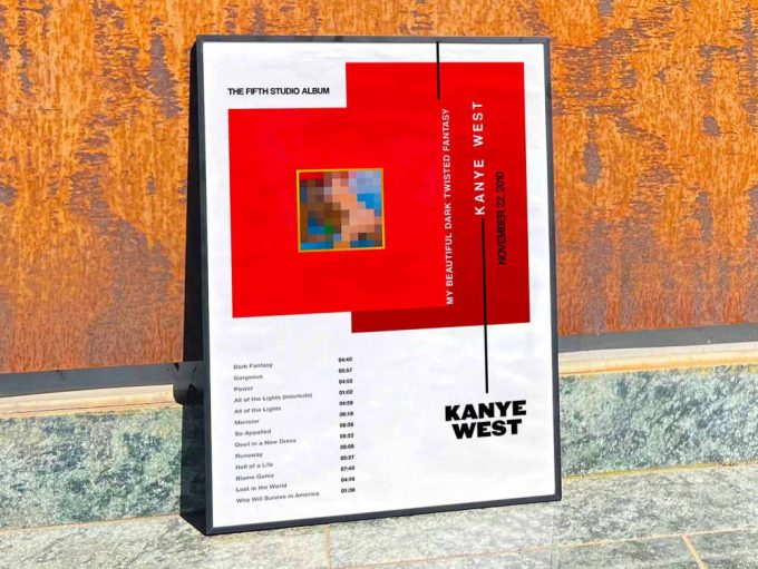 Kanye West &Quot;My Beautiful Dark Twisted Fantasy&Quot; Album Cover Poster 7