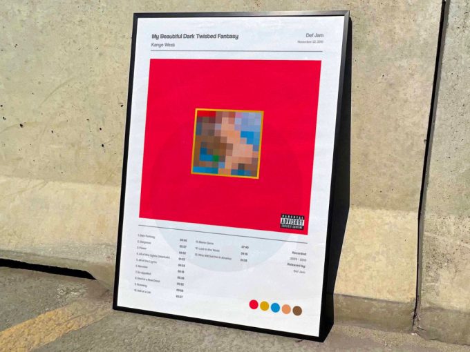 Kanye West &Quot;My Beautiful Dark Twisted Fantasy&Quot; Album Cover Poster 3