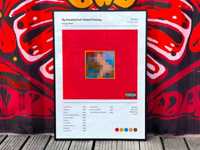 Kanye West &Quot;My Beautiful Dark Twisted Fantasy&Quot; Album Cover Poster 4