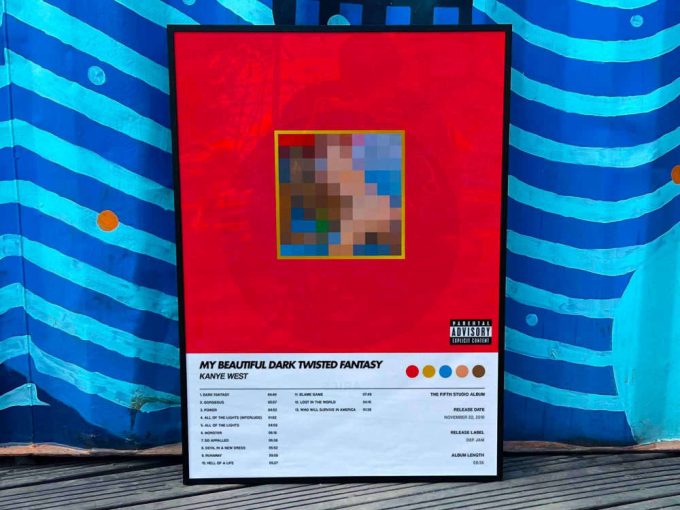 Kanye West &Quot;My Beautiful Dark Twisted Fantasy&Quot; Album Cover Poster 3
