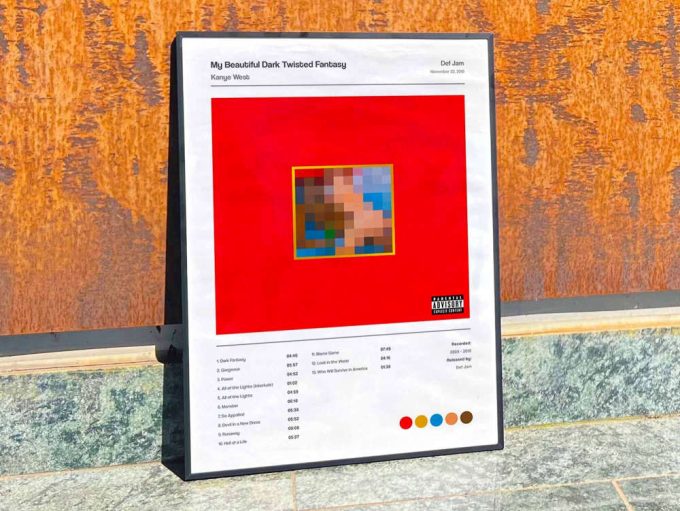 Kanye West &Quot;My Beautiful Dark Twisted Fantasy&Quot; Album Cover Poster 6