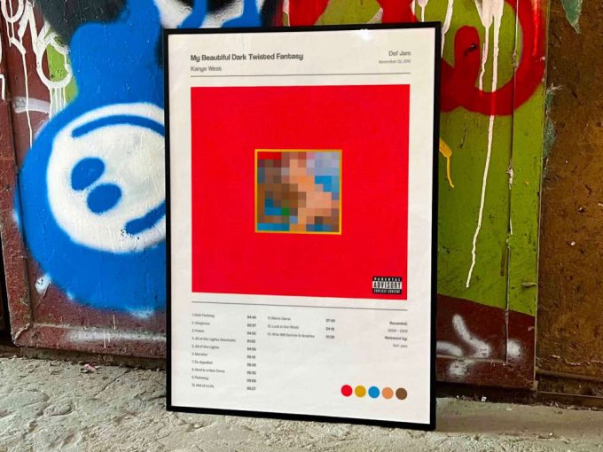 Kanye West &Quot;My Beautiful Dark Twisted Fantasy&Quot; Album Cover Poster 7