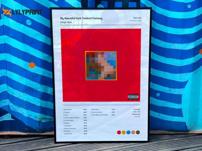 Kanye West &Amp;Quot;My Beautiful Dark Twisted Fantasy&Amp;Quot; Album Cover Poster 1